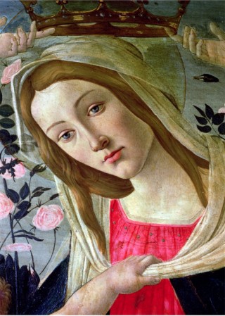 Madonna And Child Crowned By Angels, Detail Of The Madonna - Sandro Botticelli painting on canvas